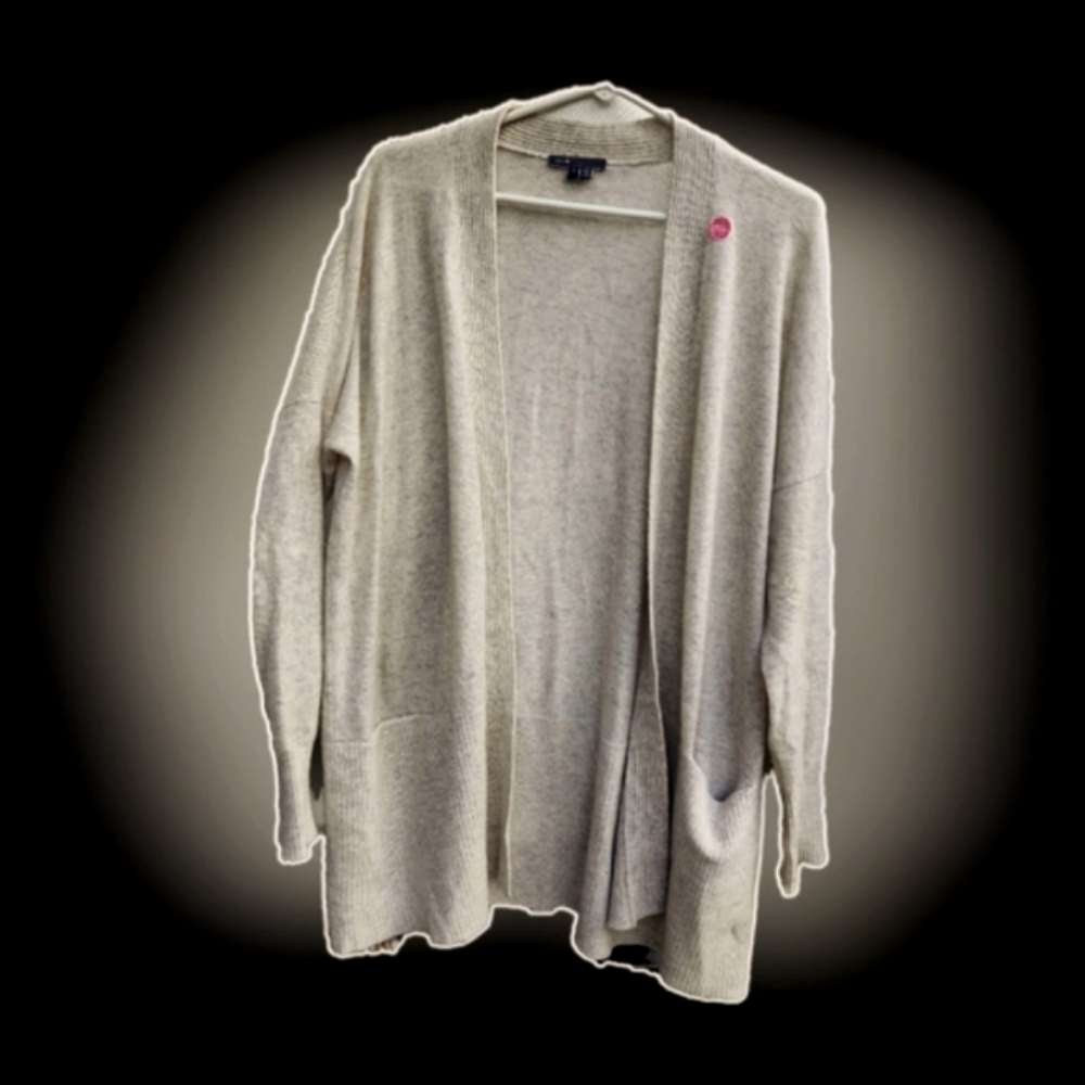 VINCE. SHAWL COLLAR CASHMERE CARDIGAN CREAM S/P